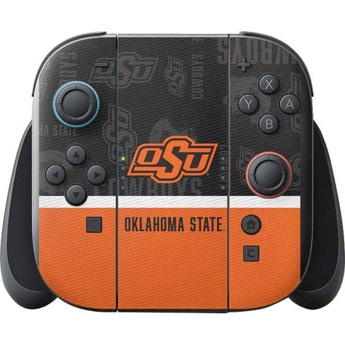 Oklahoma State University Split Jersey Nintendo Switch 2 (2025) with Joy-Con Skin